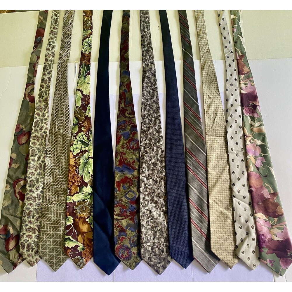 Lot of 12 Vintage Ties 70s 80s Neckties Wide Retro Disco Geometric Classy